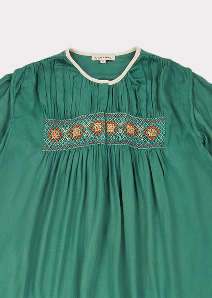 Girls Green Dove Dress