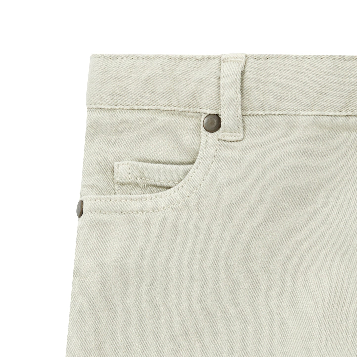 男童米白色棉短裤