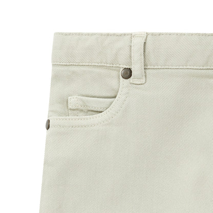 男童米白色棉短裤