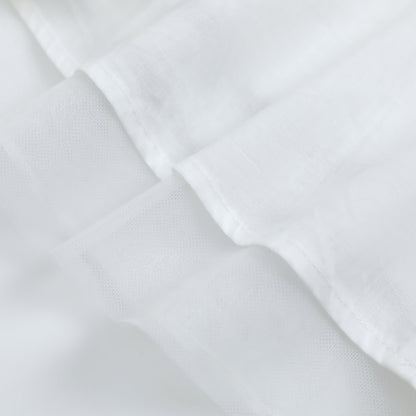 女童白色船锚刺绣礼高定服裙