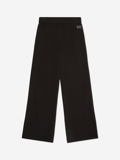 EA7 Emporio Armani 女童徽标慢跑裤（黑色）