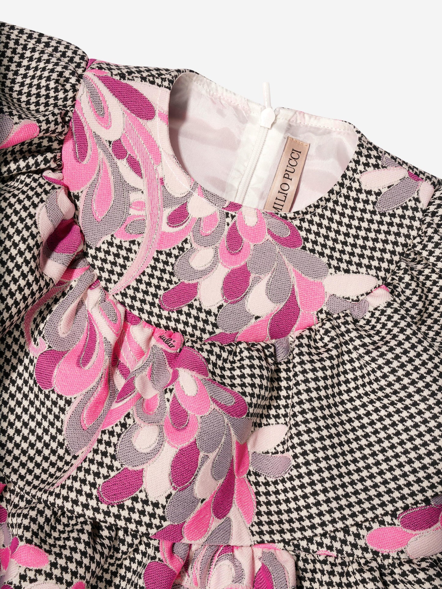 Pucci 女童图案分层连衣裙