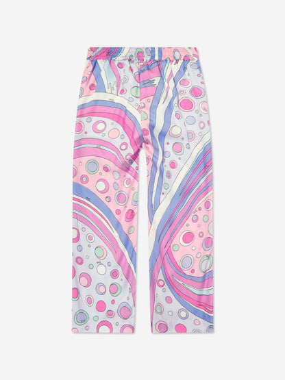 Girls Fontane Print Trousers in Pink