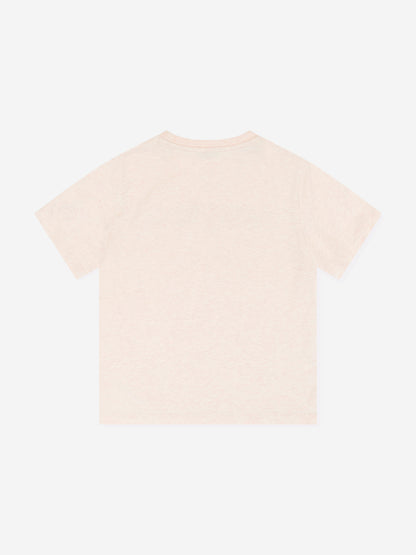Etro 女童花卉徽标 T 恤（米色）