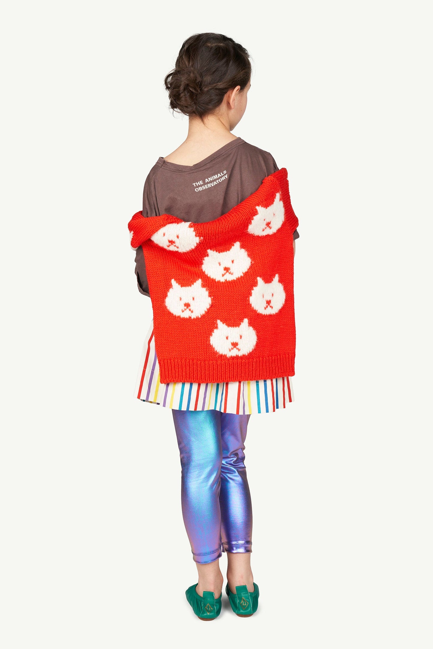 儿童棕色Logo棉T恤