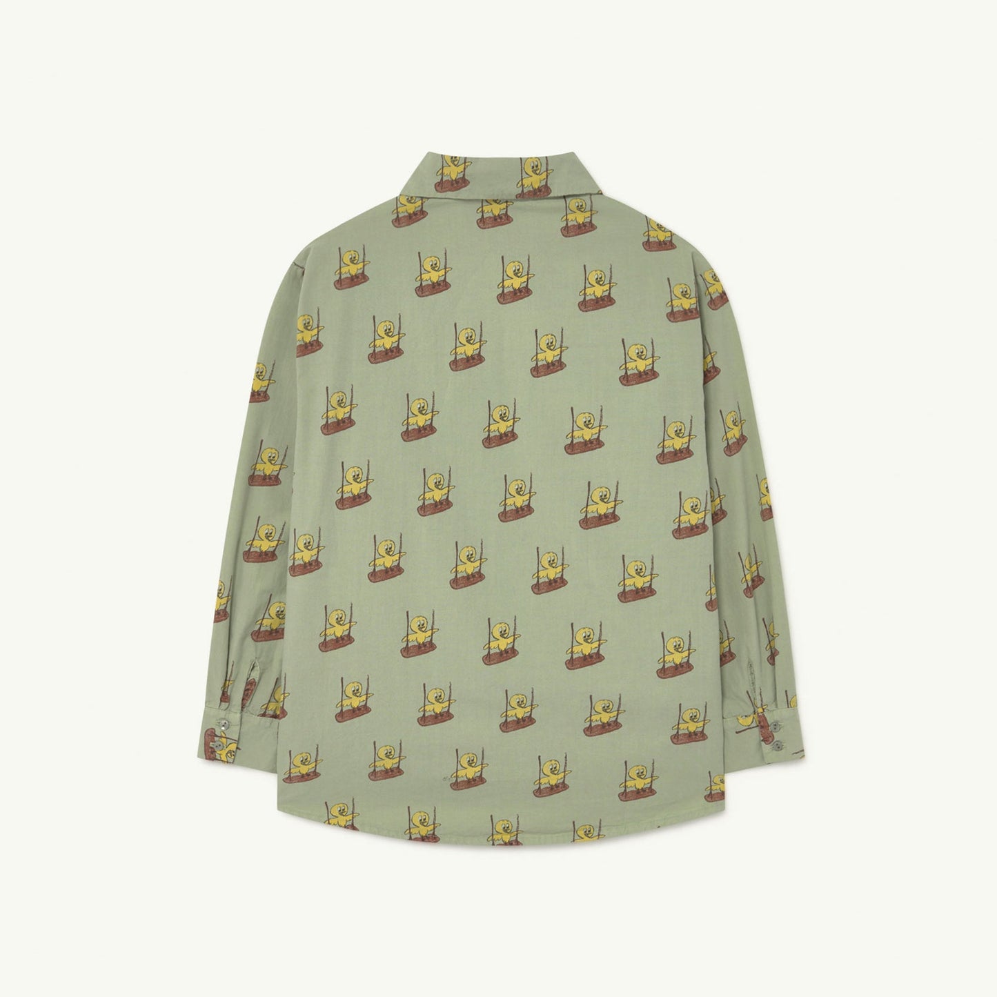 儿童绿色印花棉衬衫