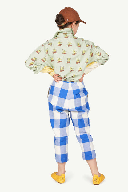 儿童绿色印花棉衬衫