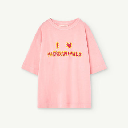 儿童粉色Logo棉T恤