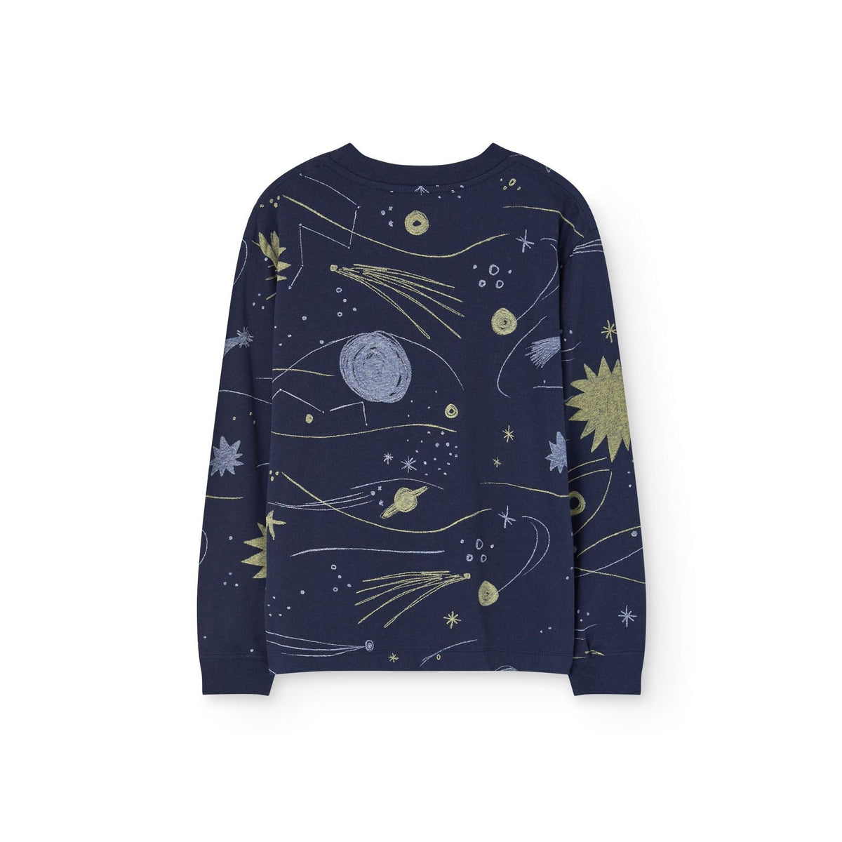 儿童藏青色星空印花棉卫衣