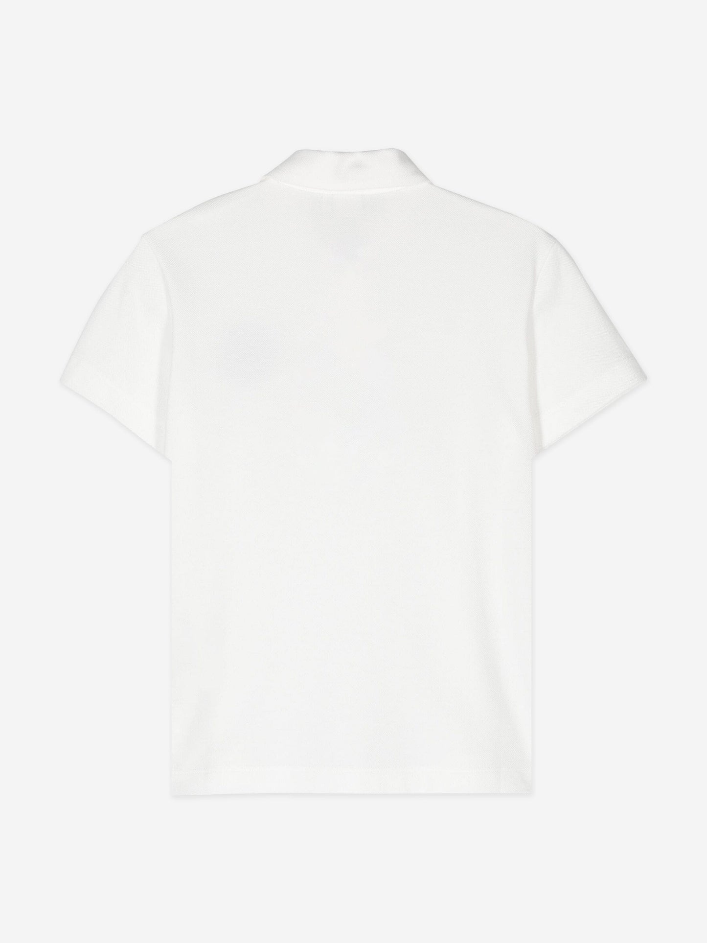 男童白色徽标 Polo 衫