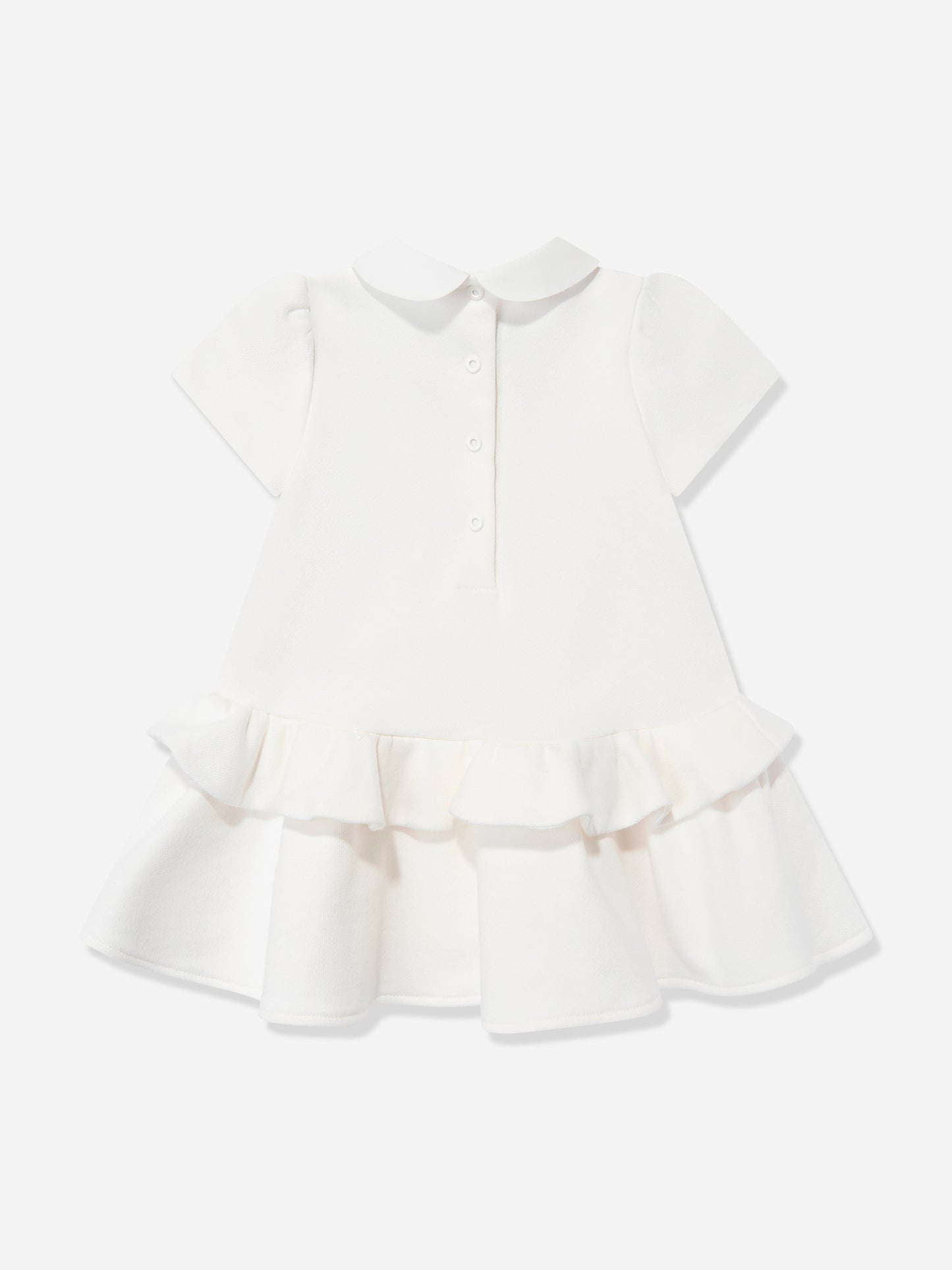 Baby Girls Bow Dress in White