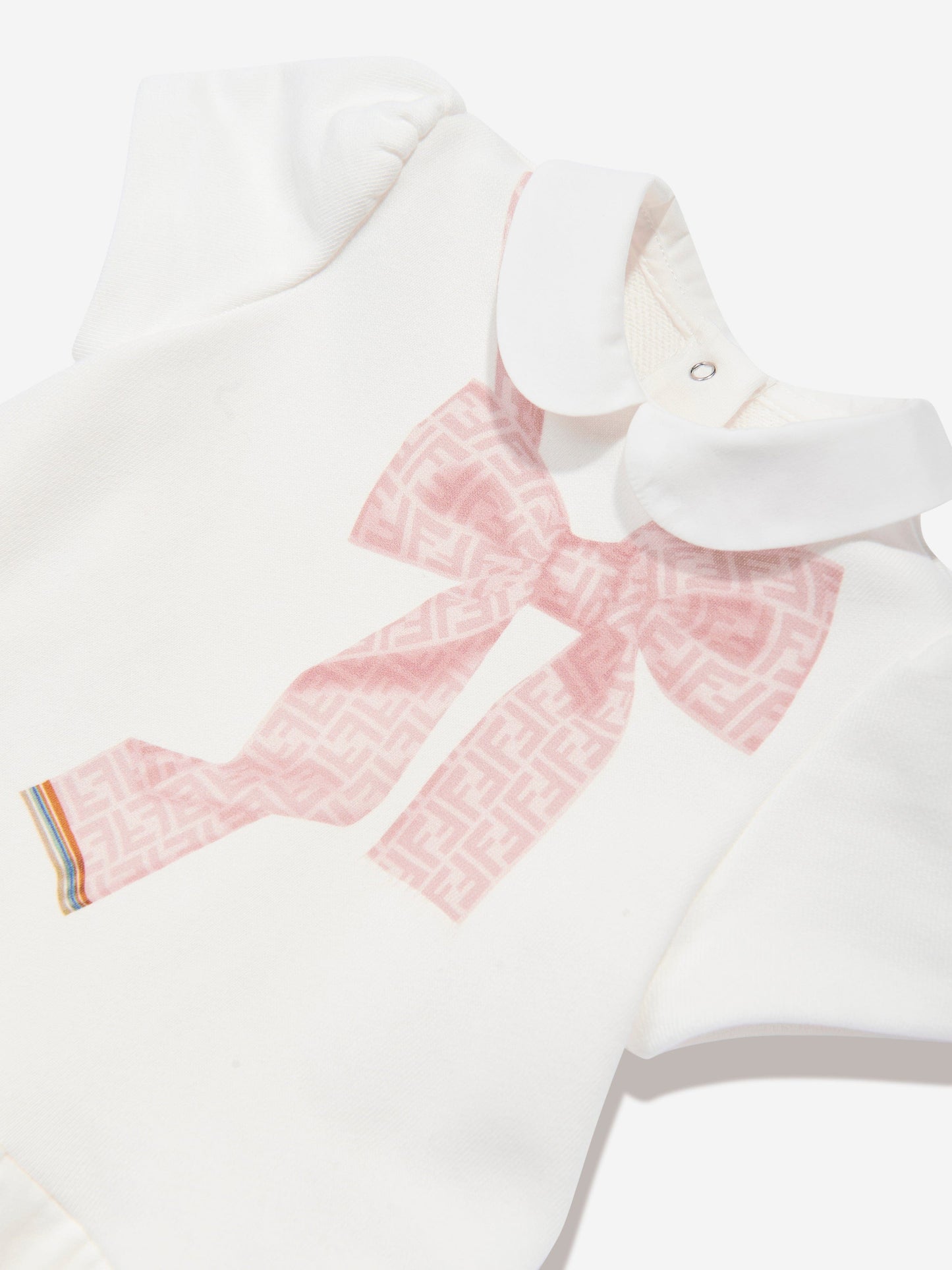 Baby Girls Bow Dress in White