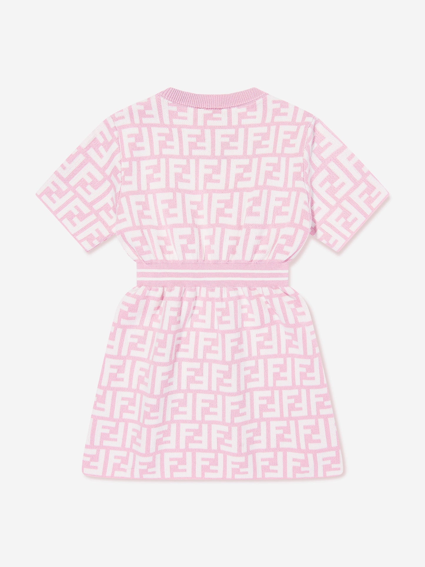 Baby Girls FF Logo Knit Dress in Pink