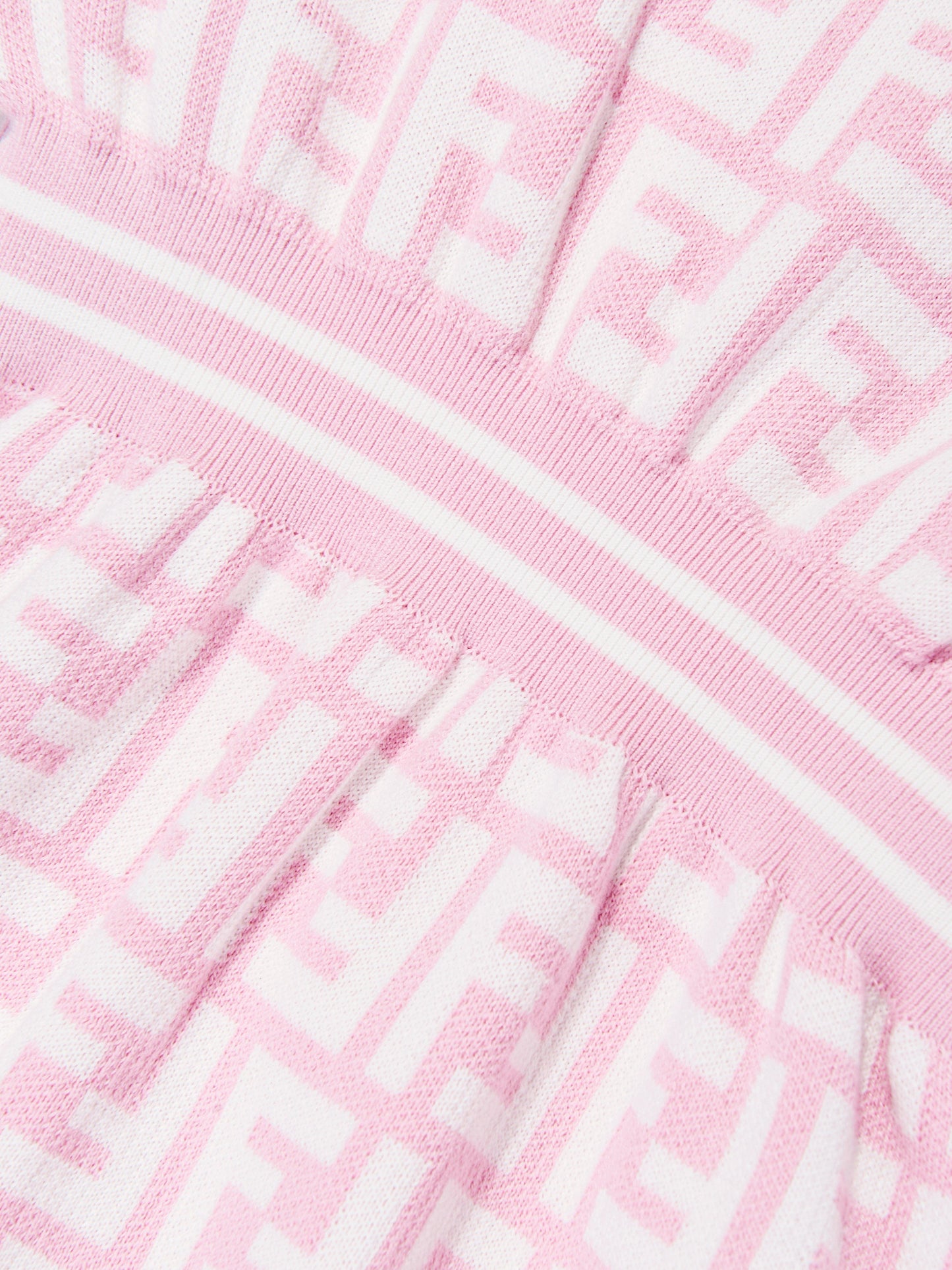 Baby Girls FF Logo Knit Dress in Pink