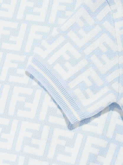 Baby Boys FF Logo Polo Shirt in Blue