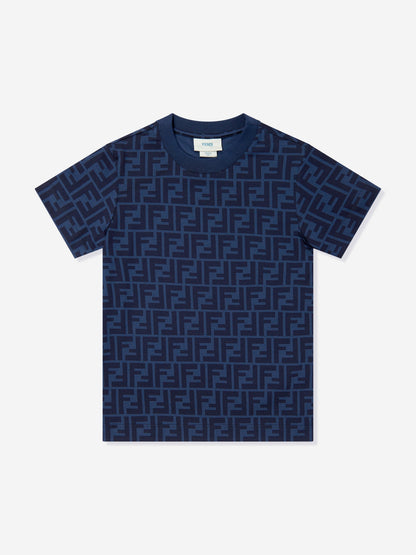 Kids FF Logo T-Shirt in Navy
