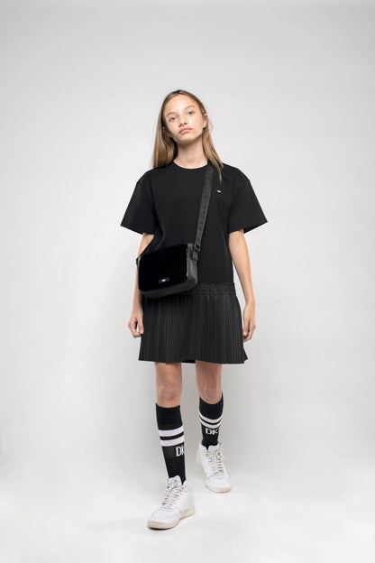 DKNY Girls Milano 黑色连衣裙
