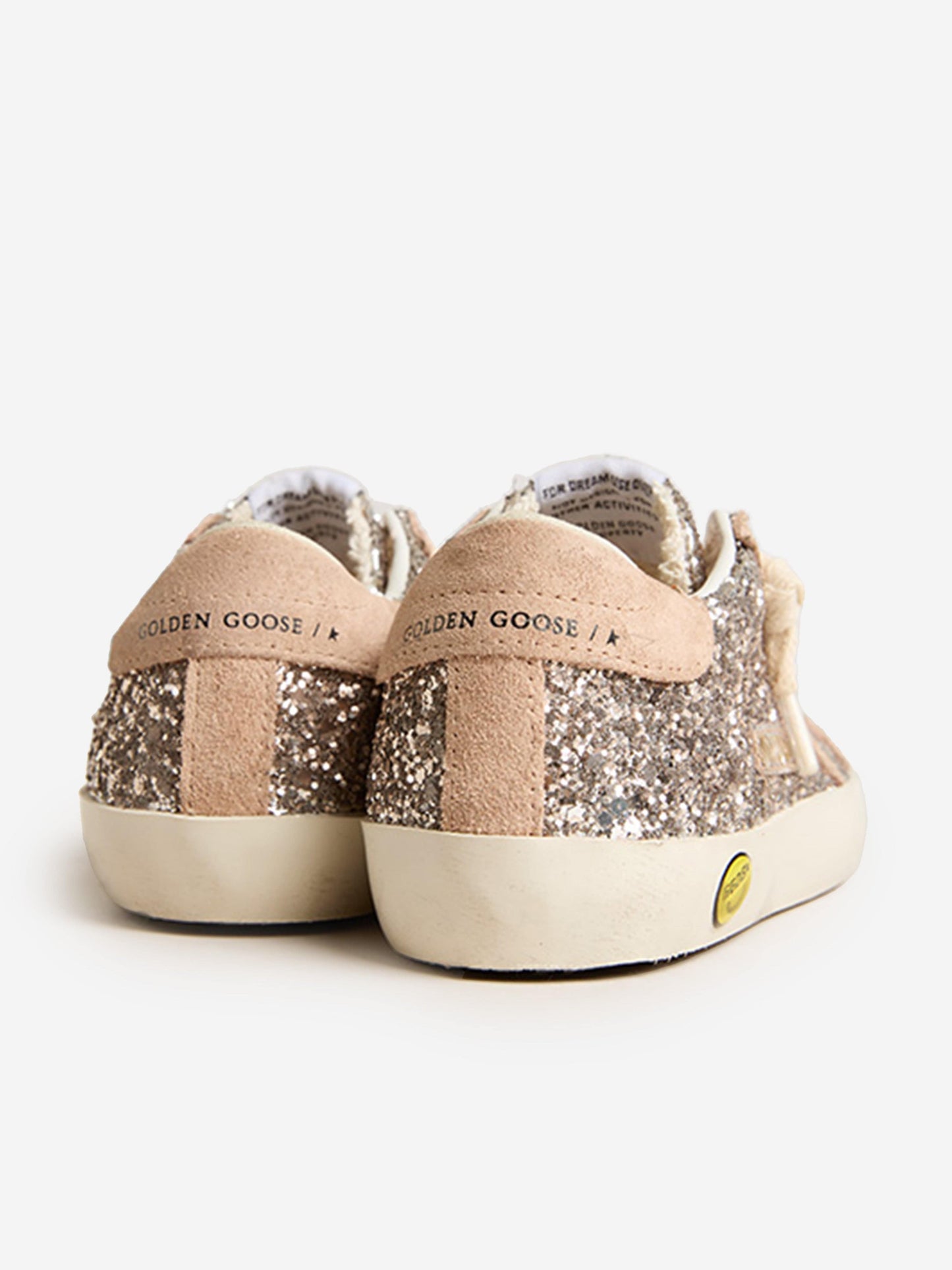 Golden Goose Girls Super Star 银色闪光运动鞋