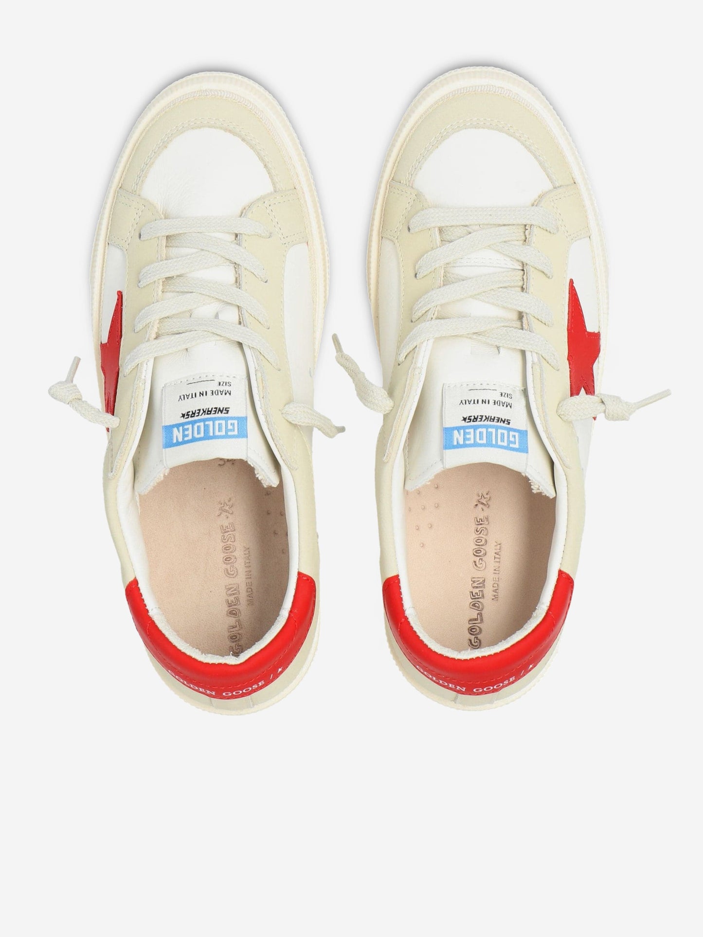 Golden Goose 女童 Star May 皮革运动鞋（白色）