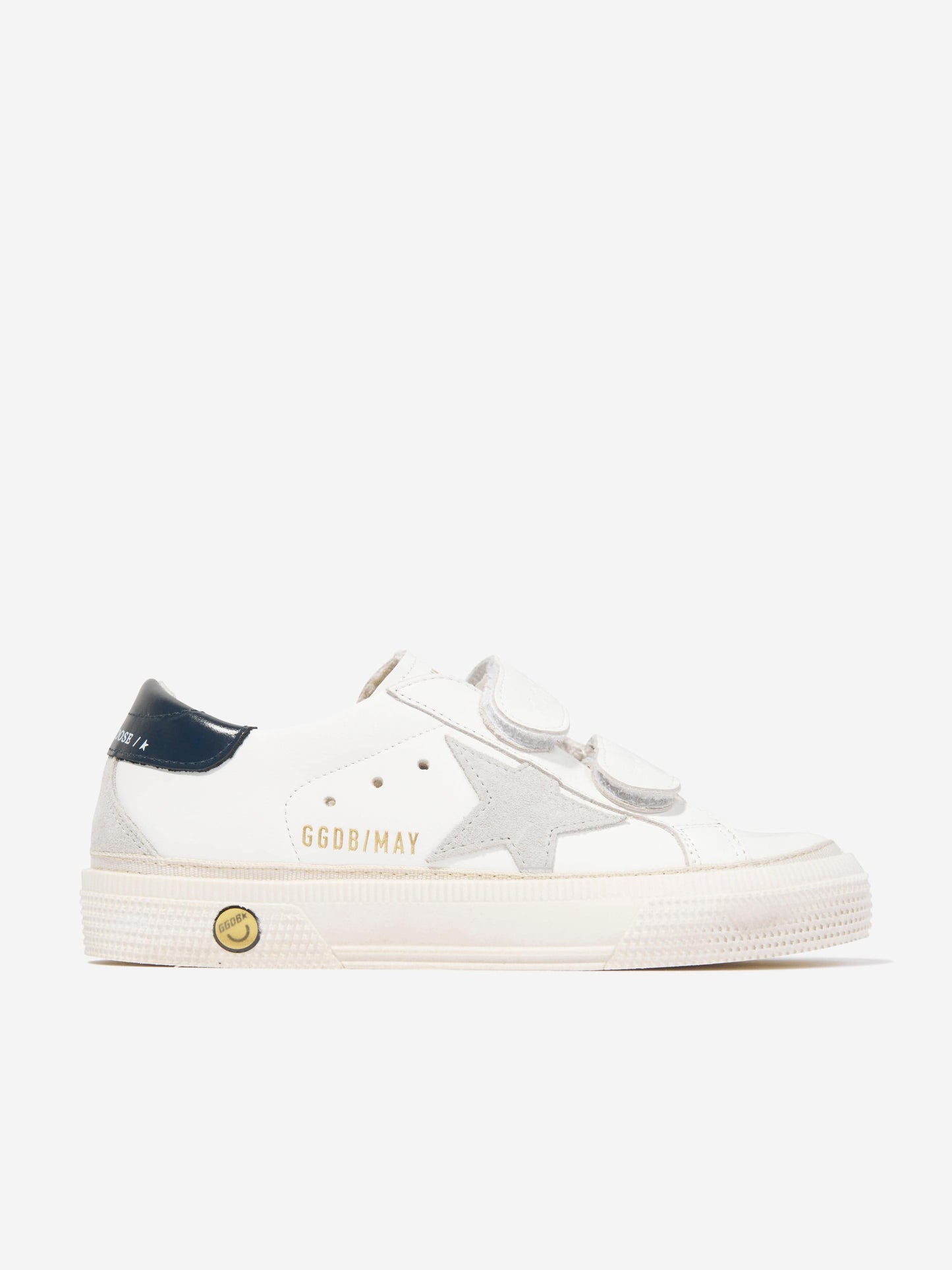 Golden Goose Kids Leather Star May School 运动鞋 (白色)