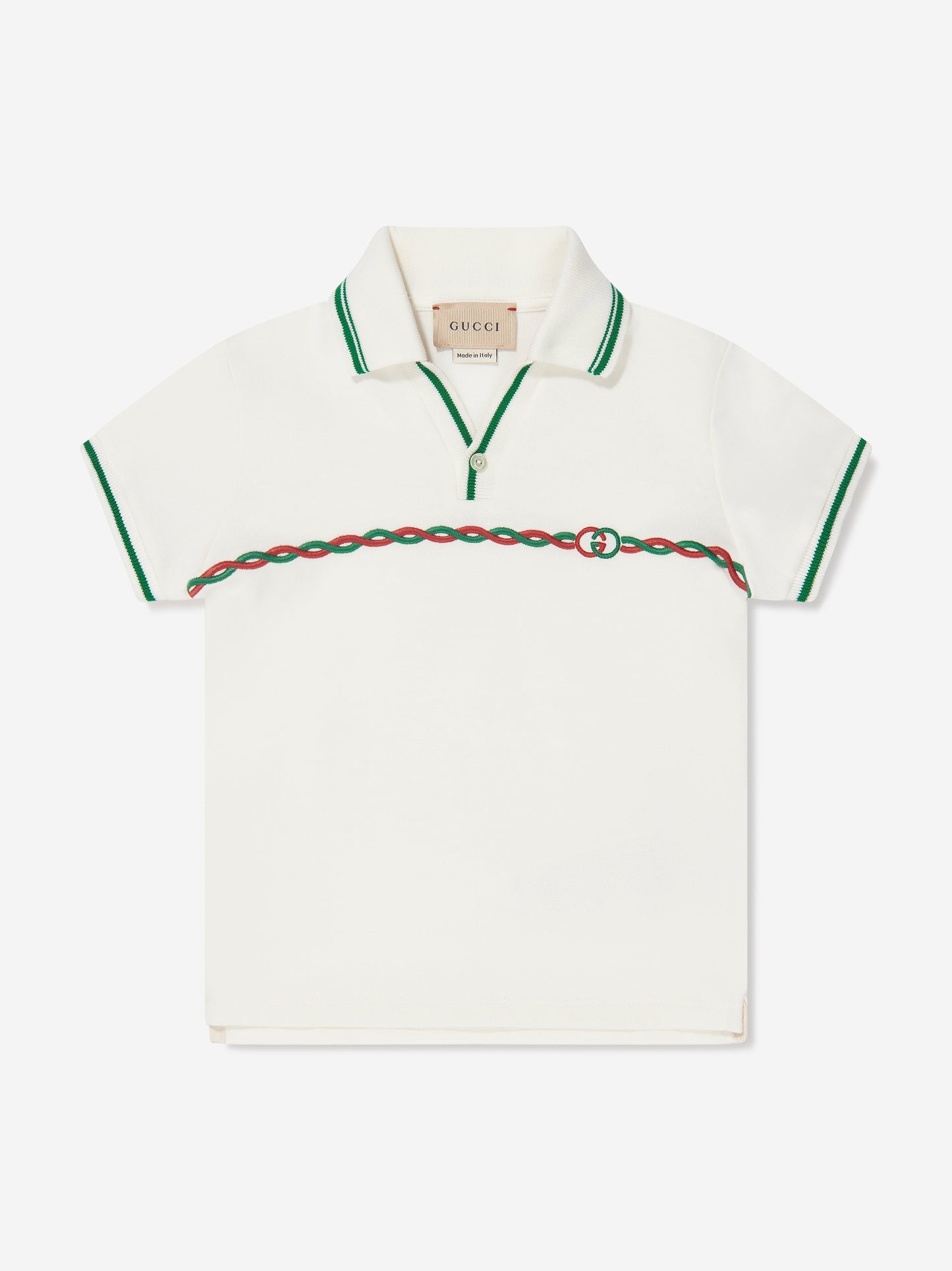 男婴白色徽标 Polo 衫