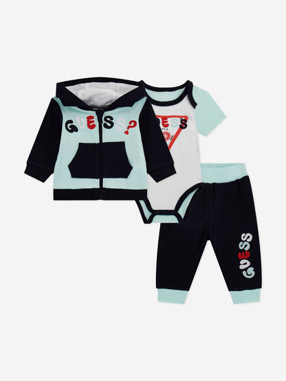 Guess 男婴三件套运动服套装（海军蓝）