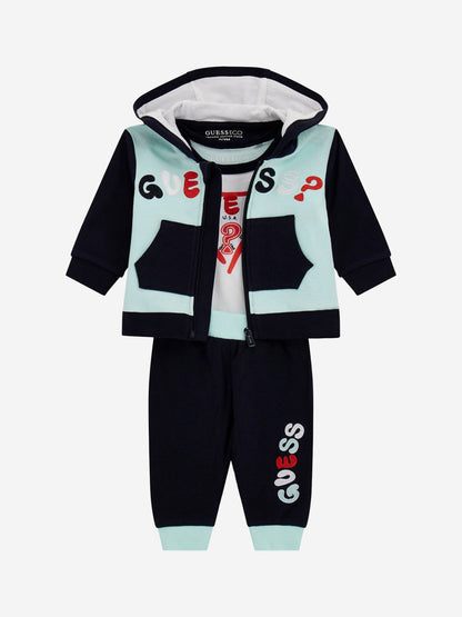 Guess 男婴三件套运动服套装（海军蓝）