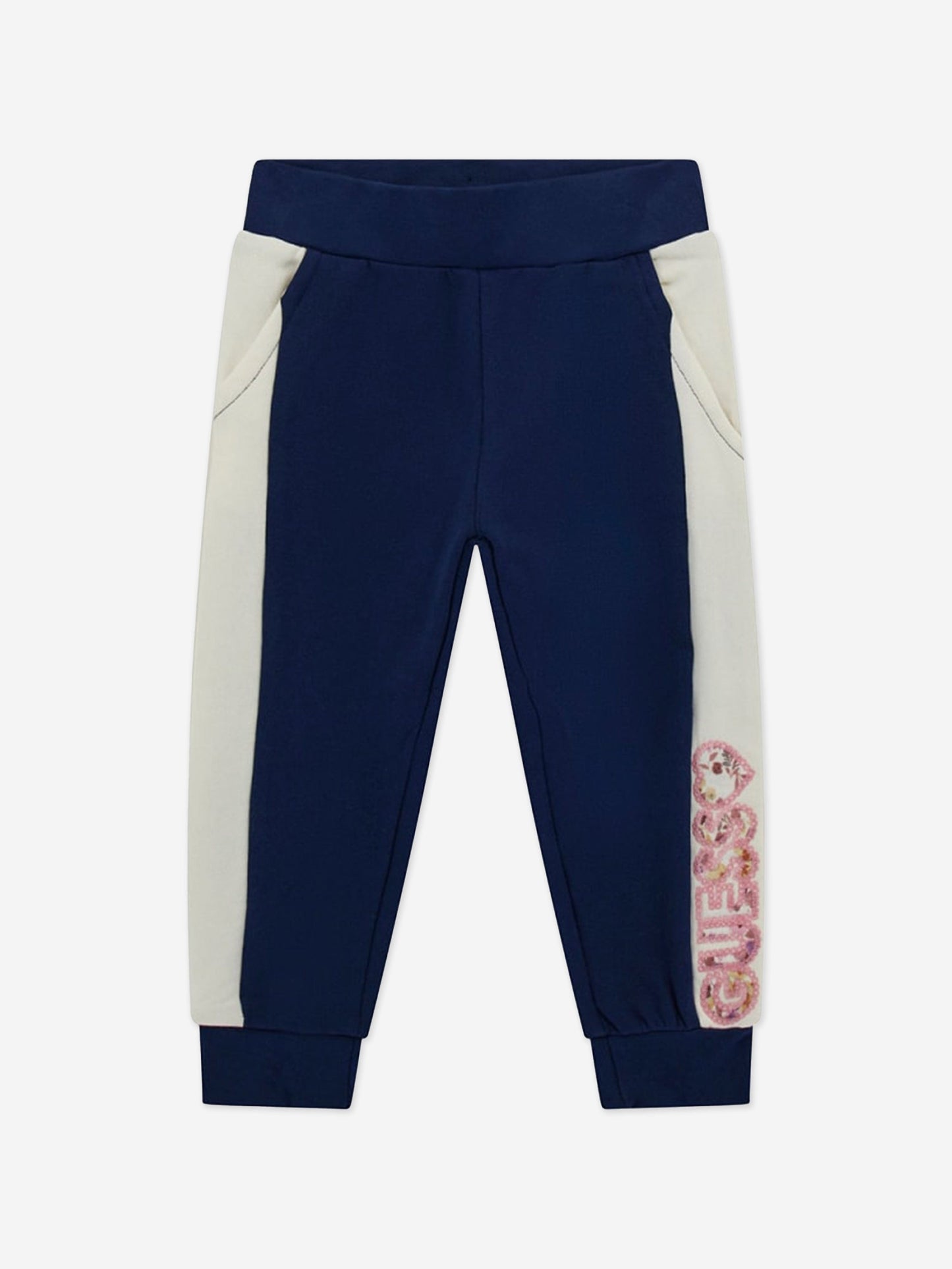 女童蓝色徽标运动服