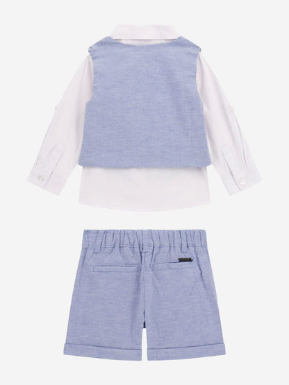 Baby Boys Short Suit Set in Blue