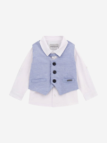 Baby Boys Short Suit Set in Blue