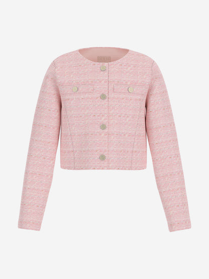 Girls Tweed Jacket in Pink