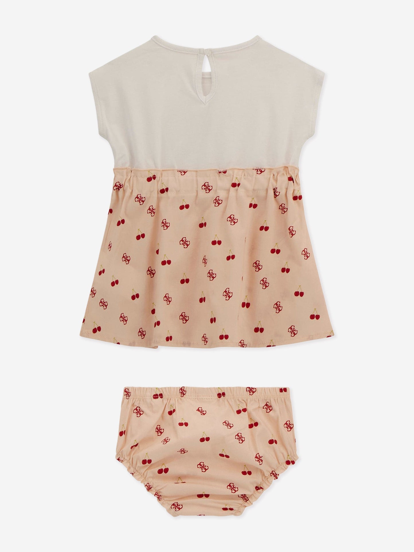 Baby Girls Cherry Dress with Knickers in Pink