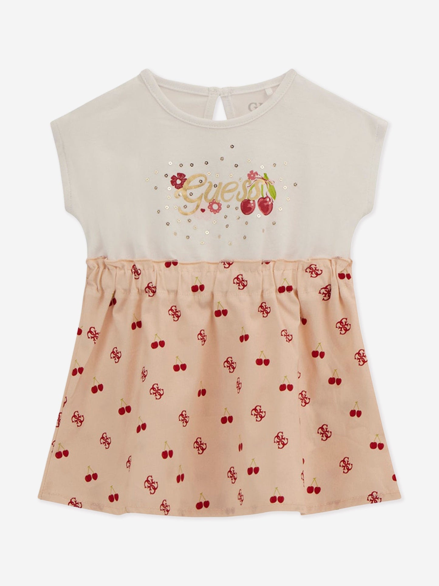 Baby Girls Cherry Dress with Knickers in Pink