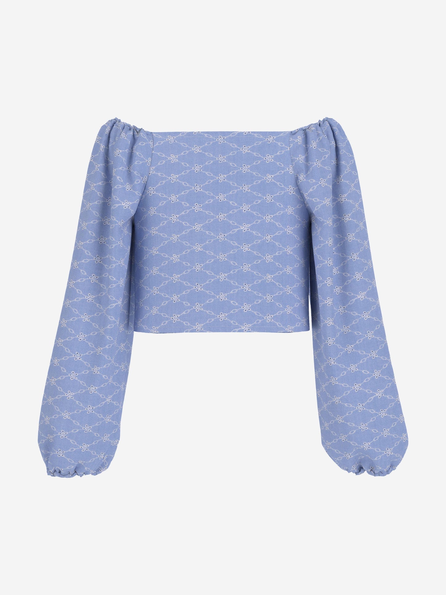 Girls Sangallo Oxford Blouse in Blue