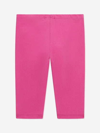 Girls Logo Leggings in Pink