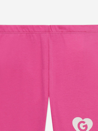 Girls Logo Leggings in Pink