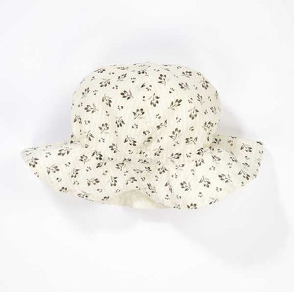 Girls White Printing Hat