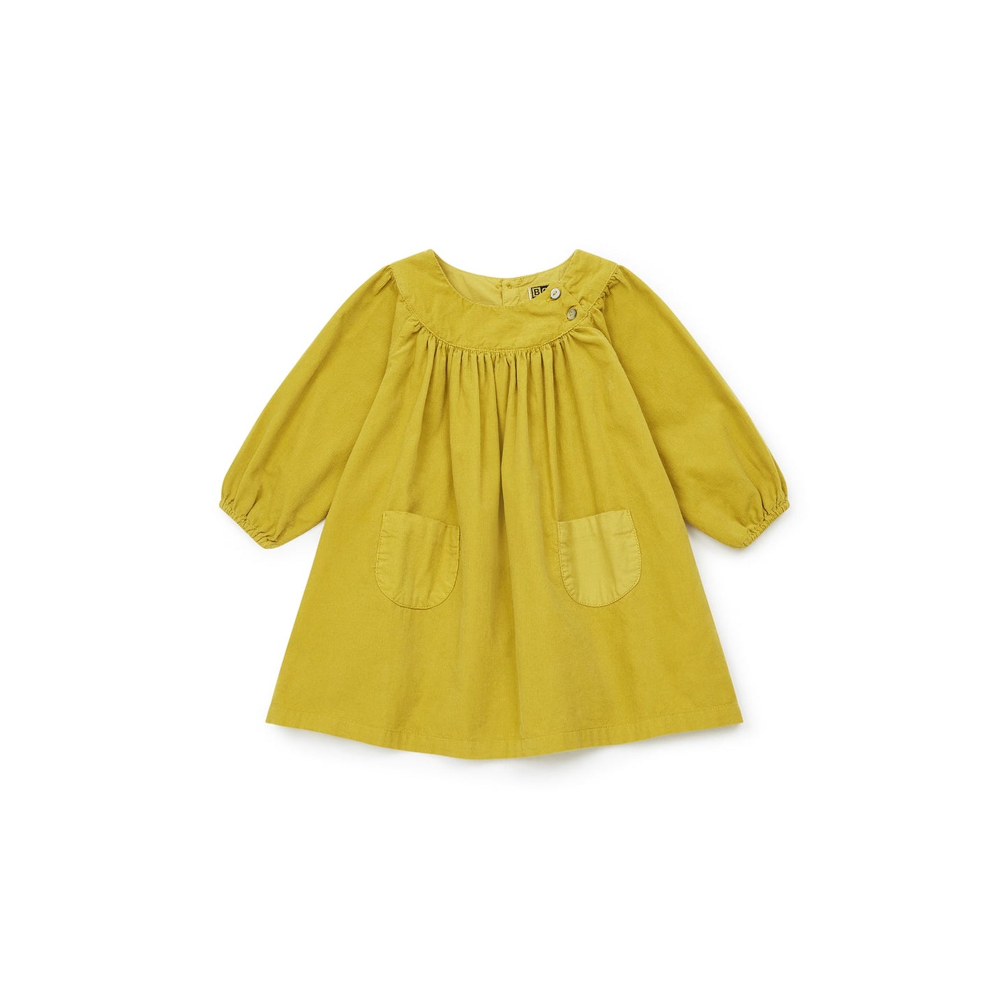 女婴黄色棉连衣裙