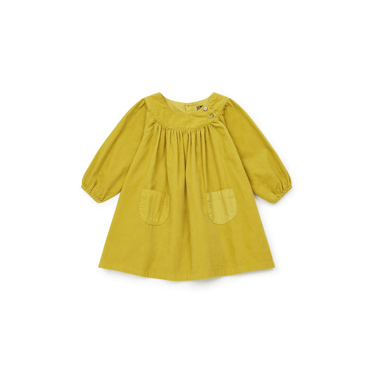 女婴黄色棉连衣裙