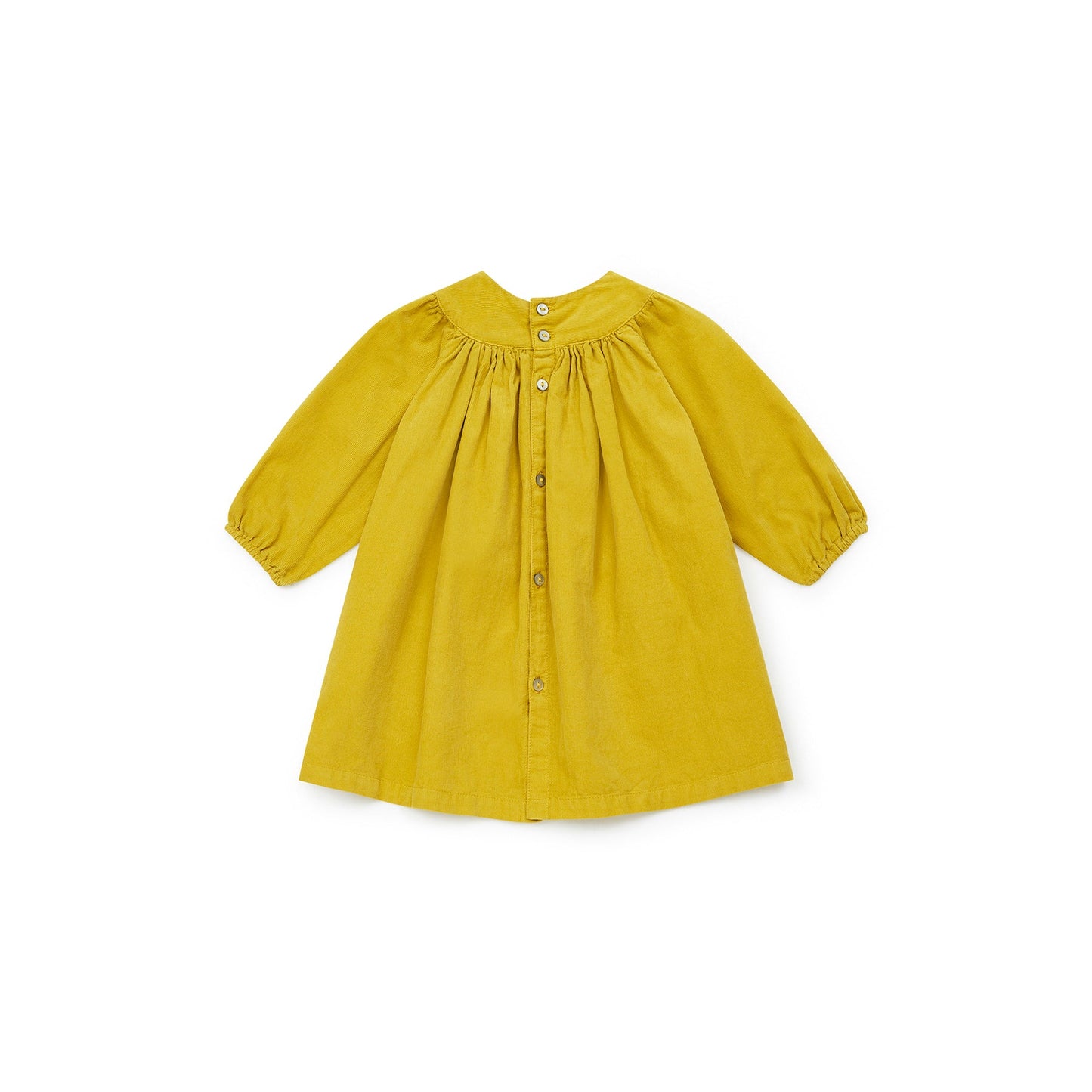 女婴黄色棉连衣裙