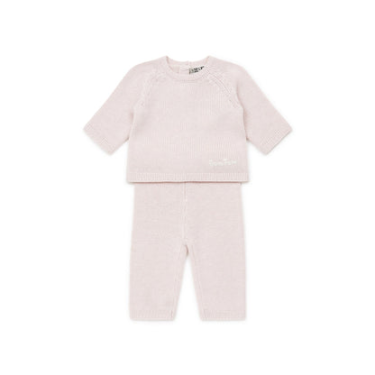 女婴粉色棉套装