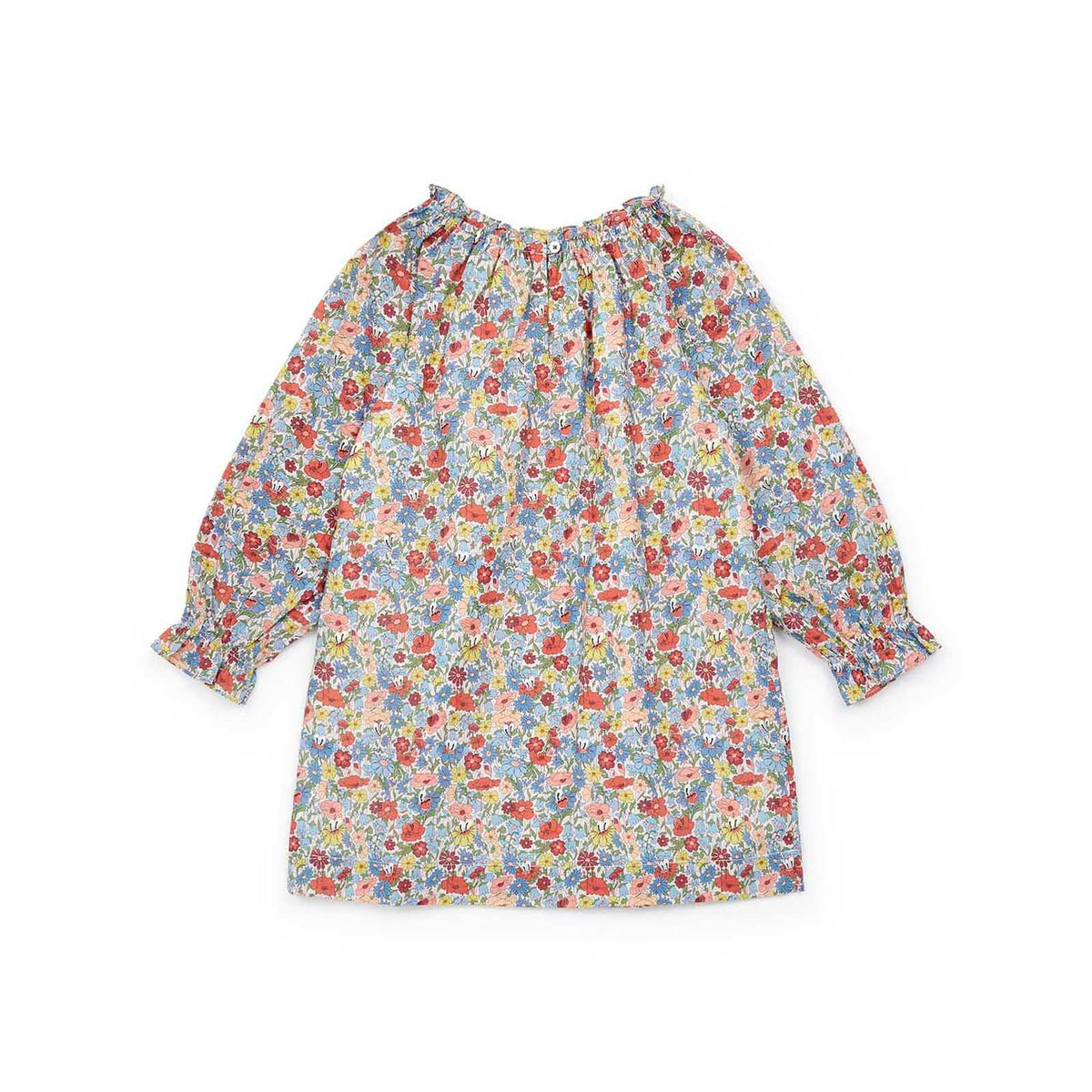 女童彩色碎花棉连衣裙