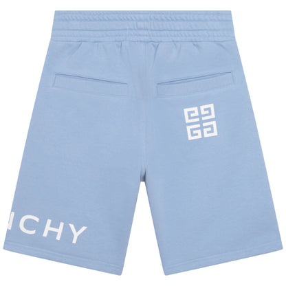 男童蓝色Logo棉短裤