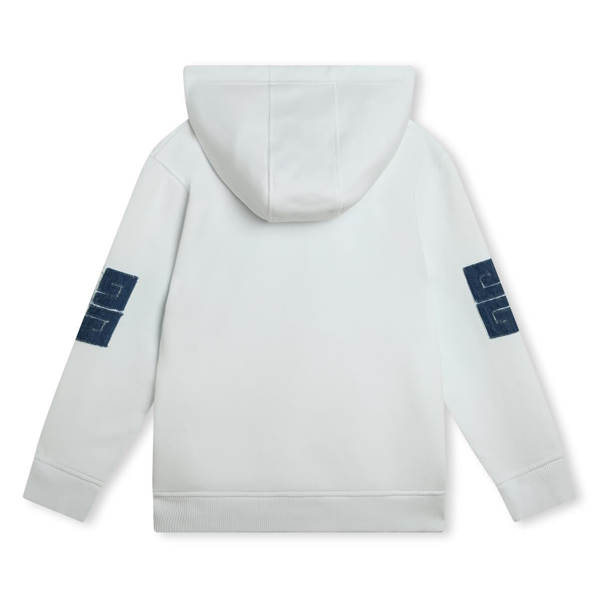 男童白色连帽卫衣