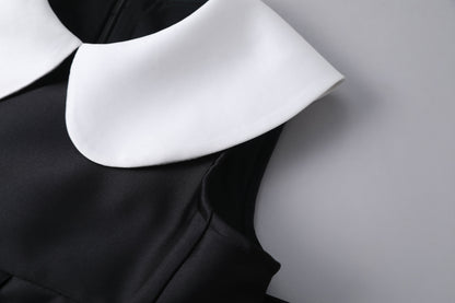 女童经典黑白礼服裙