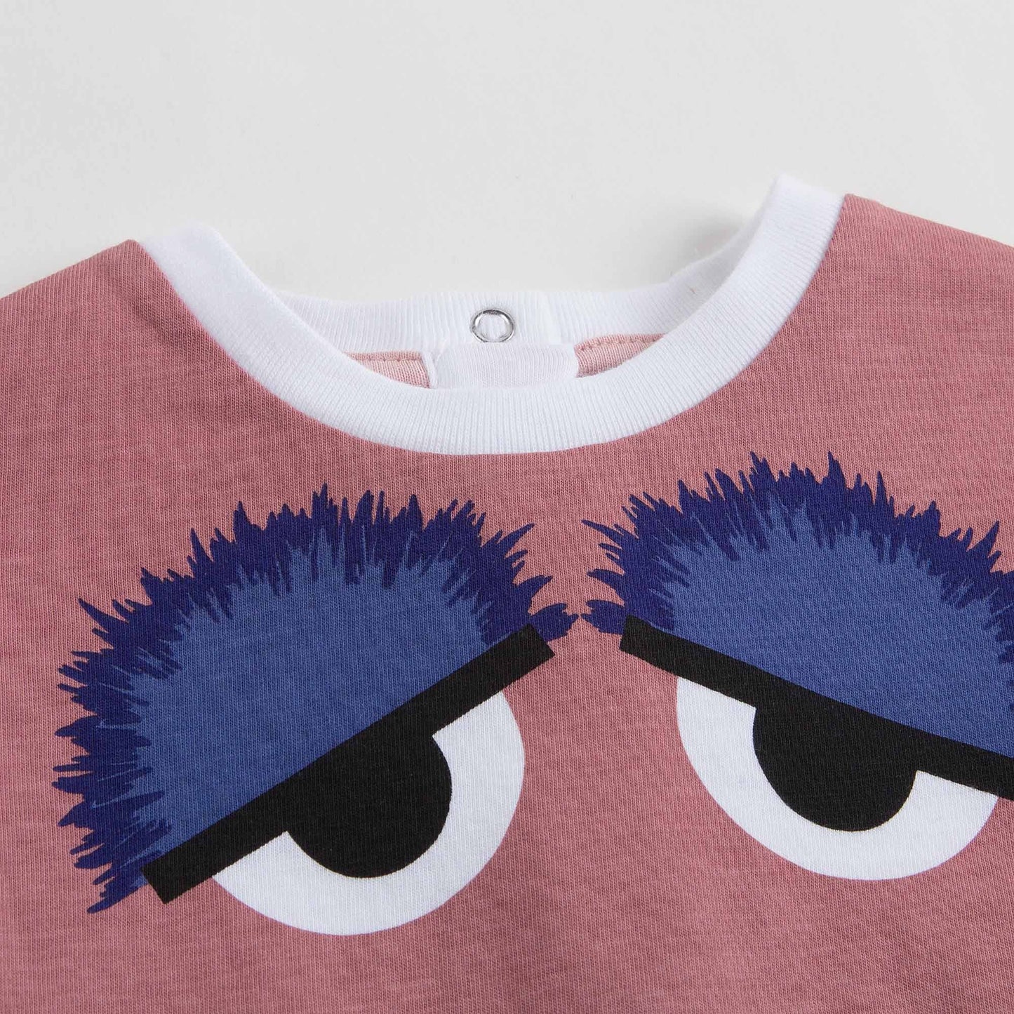 Baby Girls Multicolor Monster Printed Cotton Dress