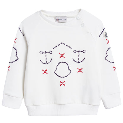 Baby Girls Ivory Printed Sweatshirt