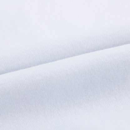 Girls White & Green Cotton T-shirt