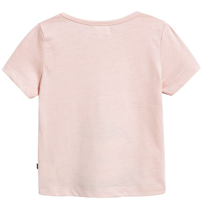 Girls Pink & Sloth Organic Pima Cotton T-shirt