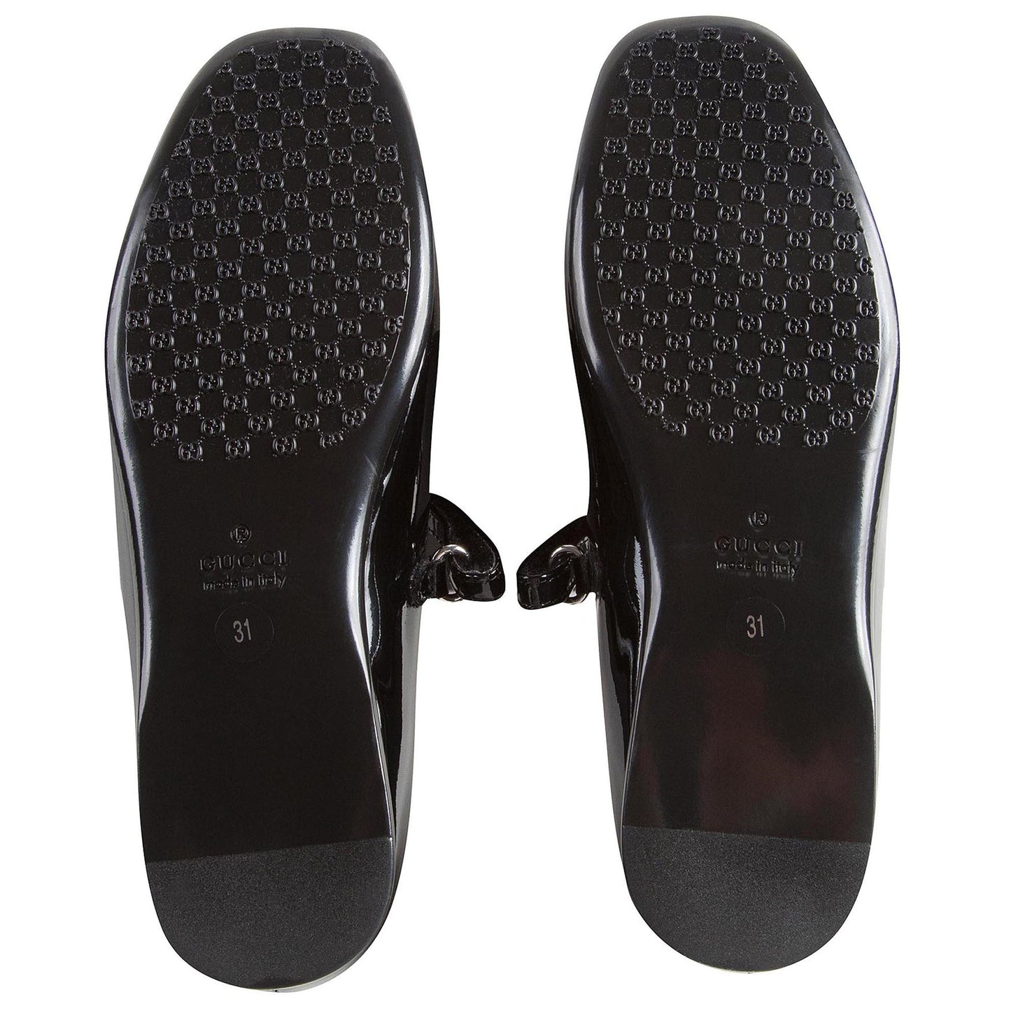 Girls Black Patent Leather Shoes With Horsebit